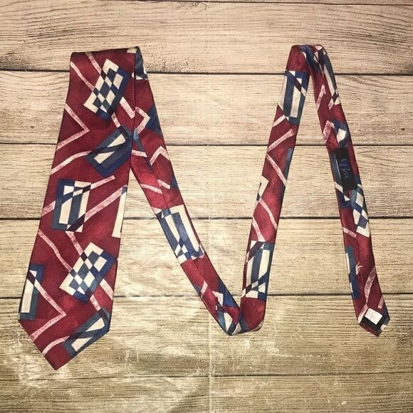 Oscar de la Renta Couture Geometric Silk Tie - Picture 2 of 6